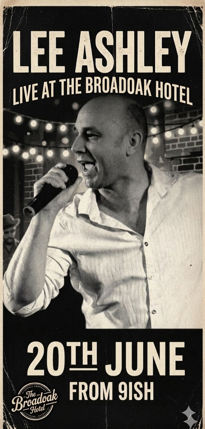 Live music with Lee Ashley - 20th June