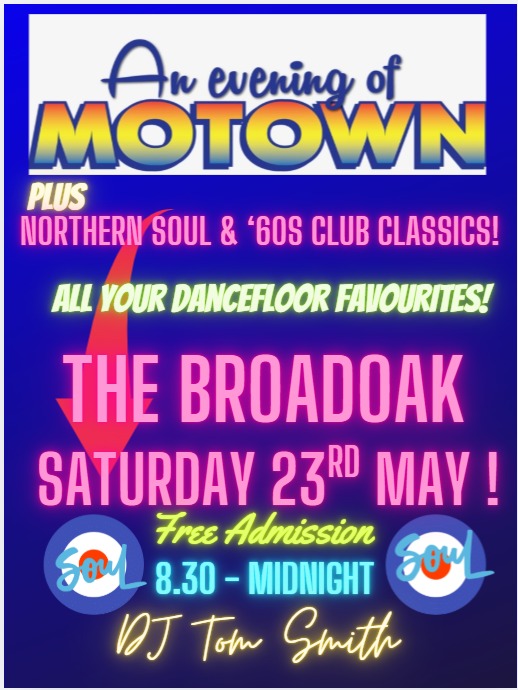 Saturday 23rd May - Motown night