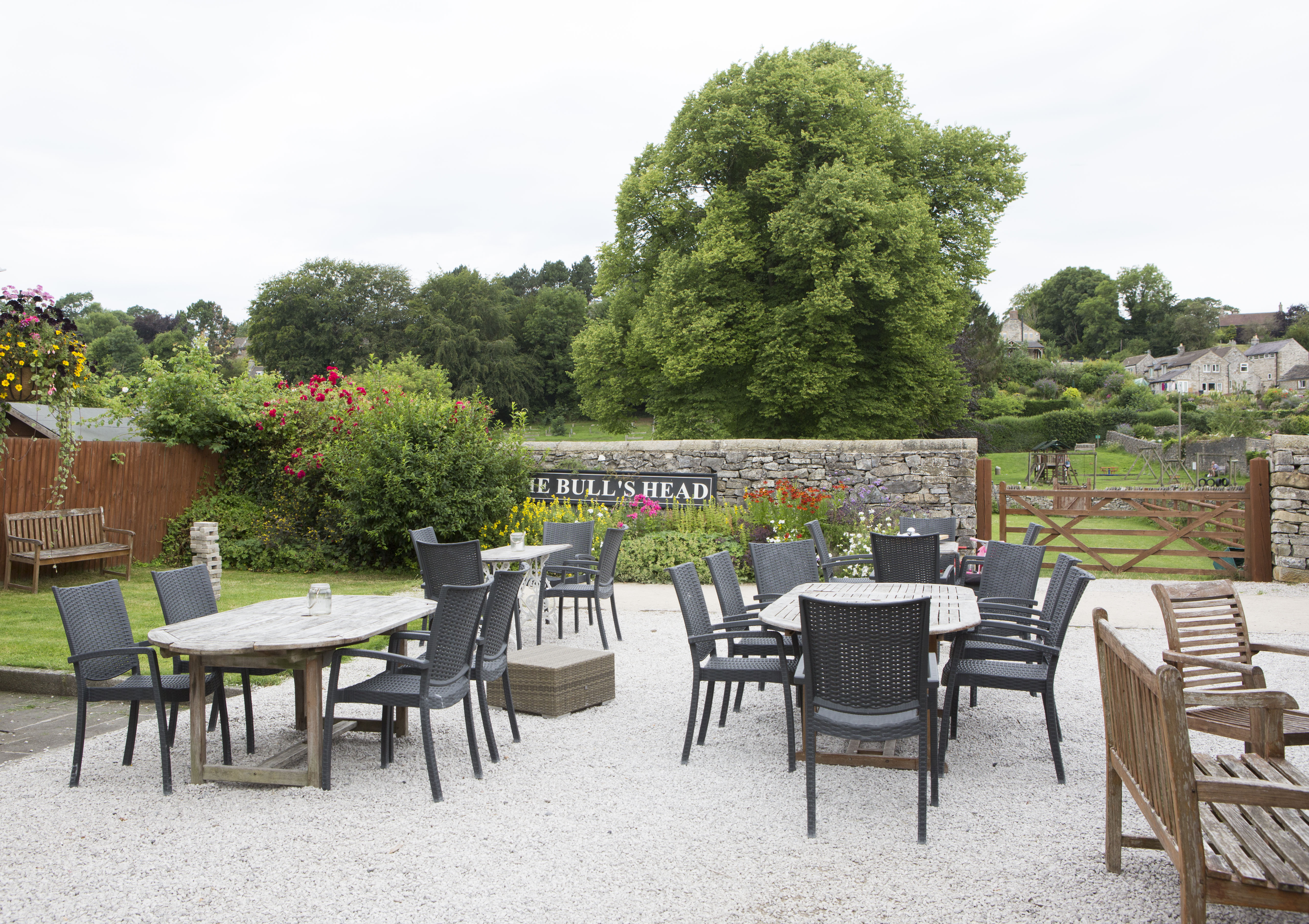 Beer garden in the peak district