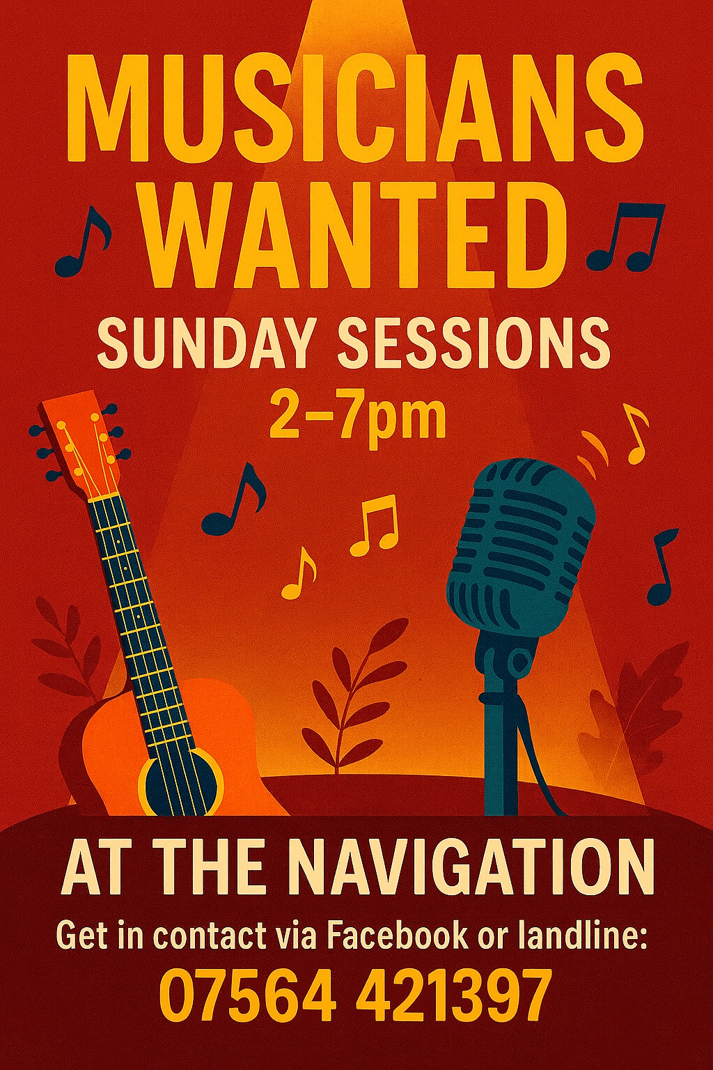 Musicians wanted for Sunday Sessions at The Navigation!