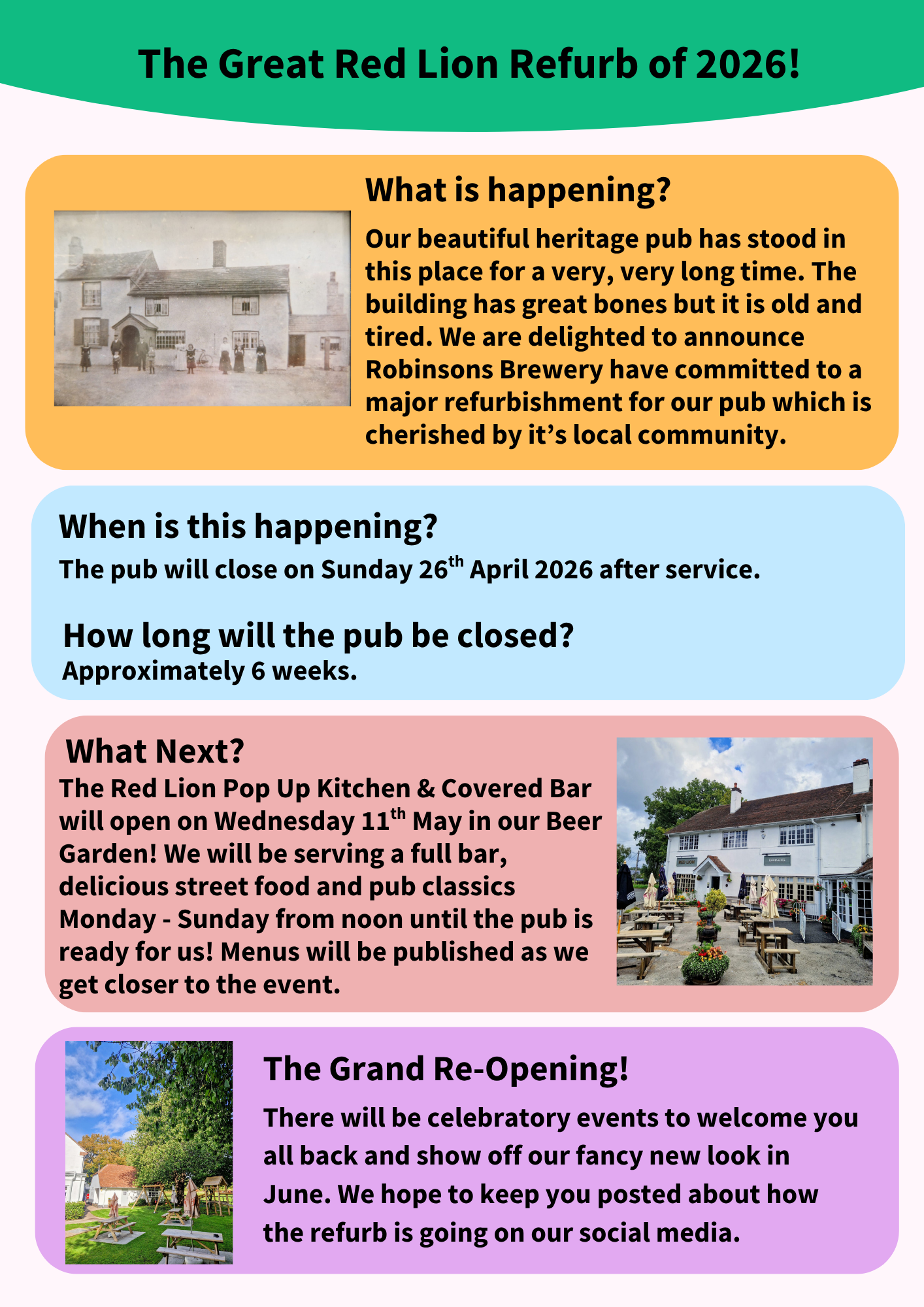 What's on at the Red Lion?