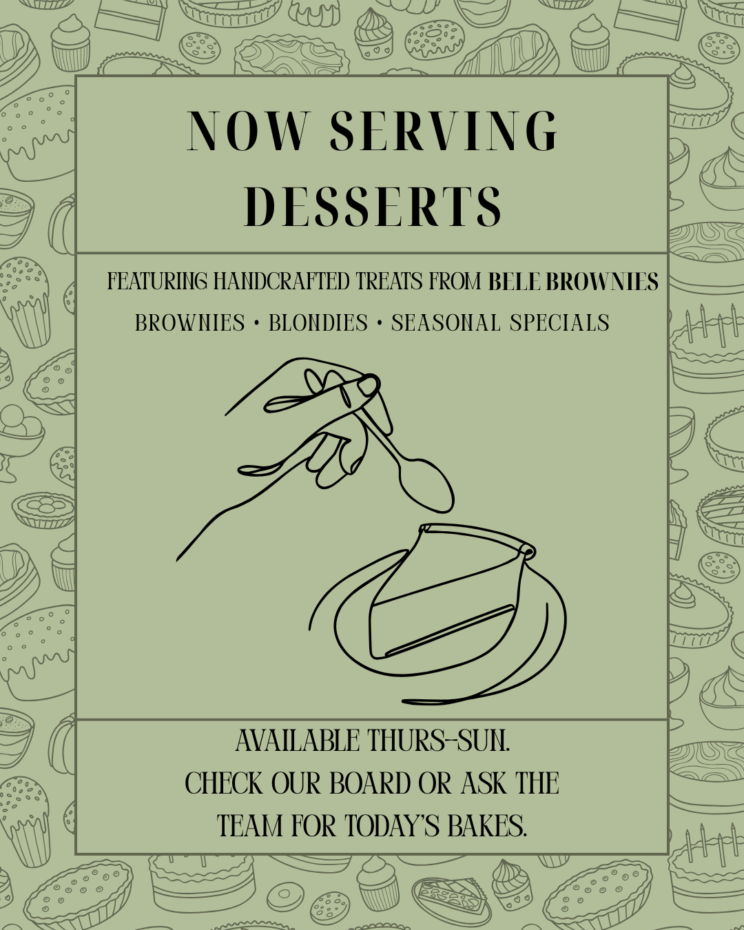 Enjoy handcrafted desserts at the Royal Oak